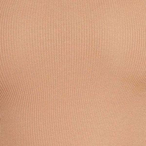 Camiseta sin mangas de punto acanalado con cuello redondo para mujer, color liso, transpirable, estilo casual - Product Image 5