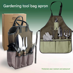 Tablier de jardinage en tissu Oxford GT82 avec couche intérieure imperméable et grandes poches à outils pour pelles et sécateurs - Product Image 3