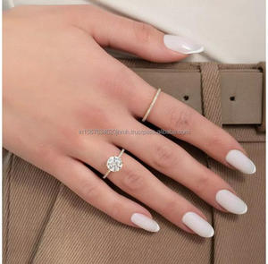 IGI/GIA Lab Grown Cut Diamond Vintage 14K Anillo de boda/compromiso amarillo Unisex Oro blanco fino para fiesta de aniversario-Worthy - Product Image 2