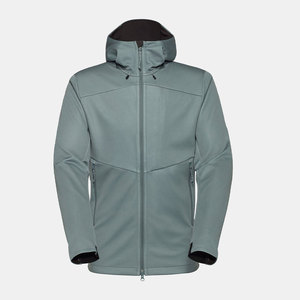 OEM Men's Hooded Fleece Softshell Jacket Windproof Casual Outdoor <b>Coats</b> Solid Color Zipper Closure Water Resistant Jacket - Product Image 6