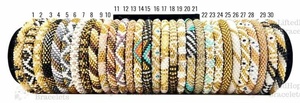Yellow Shade Glass <b>Beads</b> Beaded <b>Bracelets</b> for Children's-Romantic Buddhist Gift - Product Image 2