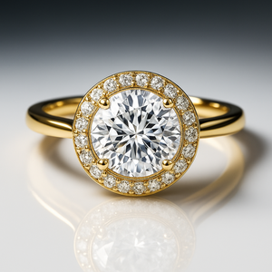 High Quality 925 Silver VVS Moissanite Diamond <b>Ring</b> with Round Cut and White Gold Overlay for Womens Wedding Engagement <b>Ring</b> - Product Image 1