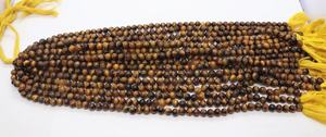 Cuentas redondas lisas de ojo de tigre natural AAA de 7-8 mm, cuentas redondas lisas de ojo de tigre amarillo de 13 pulgadas para la fabricación de joyas al por mayor - Product Image 6