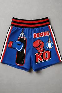 Shorts de boxe personnalisés en polyester, tissu respirant, impression par sublimation, logo brodé, entraînement fitness, taille personnalisée - Product Image 3