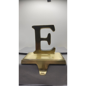 Alphabetic Design Made Brass <b>Stocking</b> <b>Holder</b> Christmas Decoration Gold Colorful Metal <b>Stocking</b> Hanger <b>Stocking</b> <b>Holder</b> Supply - Product Image 1