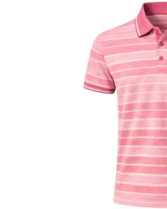 Polo a Rayas Rosa y Blanco para Hombre con Bolsillo en el Pecho, Algodón, Corte Clásico, Manga Corta, Casual, Verano, Fabricante, Suministro al por Mayor - Product Image 3