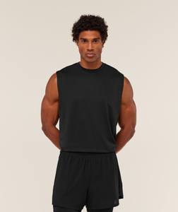 Camisetas deportivas de algodón sin mangas para correr, con logo personalizado al por mayor, para fitness, entrenamiento, gimnasio, para hombre, con MOQ bajo. - Product Image 2