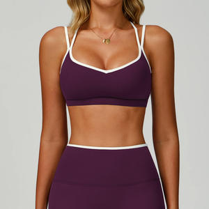 Double Shoulder Straps Camisole Removable Chest <b>Pad</b> for Material Eco-Friendly Gym Yoga Top Cross Back High Intensity <b>Running</b> - Product Image 5