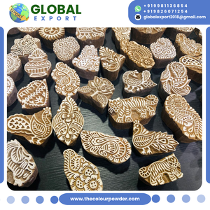 Tampons en bois de henné écologiques haut de gamme, modernes et élégants, motifs floraux/mandalas, mini blocs d'impression pour loisirs créatifs DIY - Product Image 3