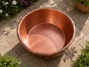 Hot Selling Antique Pure Copper Handmade Rounded Copper Outdoor Garden Decorative <b>Planters</b> Set - Product Image 2