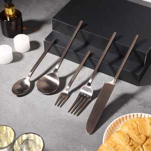 Elegant Custom Logo Rose <b>Gold</b> <b>Cutlery</b> <b>Set</b> Wedding Restaurant Event Purpose - Product Image 6