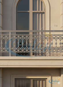 Grille de balcon moderne Super Shot Blast en fonte robuste sans cadre, réglable, résistante à la rouille, pour garde-corps d'escalier de balcon, clôture Ga... - Product Image 2