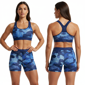 Shorts de sport camouflage de qualité supérieure pour femmes, taille haute, extensibles, pour l'entraînement, la course, le fitness et le yoga, séchage rapide - Product Image 3