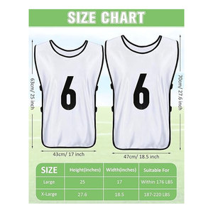 Chalecos Deportivos para Entrenamiento de Fútbol, Chalecos Numerados para Equipos de Fútbol con Cinturón Ajustable, Petos de Entrenamiento para Jóvenes y Adultos - Product Image 2