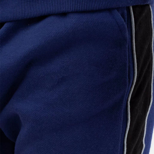 Wholesale Mens Hoodie Tracksuit Set Cotton <b>Fleece</b> <b>Joggers</b> Full Zipper Casual Custom Sportswear - Product Image 4