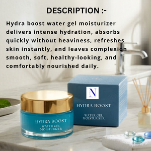 Hydra Boost Water Gel Moisturizer avec acide hyaluronique et niacinamide |   Gel hydratant léger pour le visage, adapté à tous les types de peau - Product Image 5