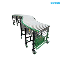 Convoyeur manuel extensible en polyuréthane et acier, réglable, de haute qualité, portable, pour le chargement et le déchargement de camions, directement de l'usine