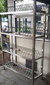 Commercial Kitchen Stainless Steel Freestanding <b>Storage</b> Rack Wire <b>Basket</b> <b>Shelving</b> Polished Utility Organizer for Food Prep Area - Product Image 4