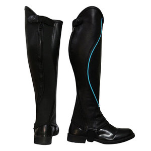 Custom Genuine Leather Half Chaps High Density Equestrian Riding Gaiters Durable Unisex <b>Boot</b> <b>Cover</b> Chaps LHC-0049 - Product Image 4