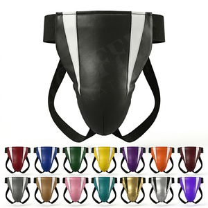 Whole Sale Cheap Price Custom Leather Groin Guard Protective Cup for Martial Arts MMA Boxing Taekwondo Soft Training Fighter Pad - Product Image 1