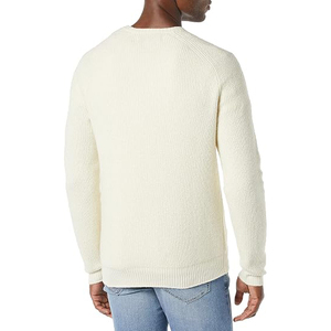 Men's Winter Viscose/Cotton Anti-Pilling Cable Knit <b>Pullover</b> <b>Sweater</b> Crew Neck Full Sleeve Solid Color Warm Front Logo - Product Image 4