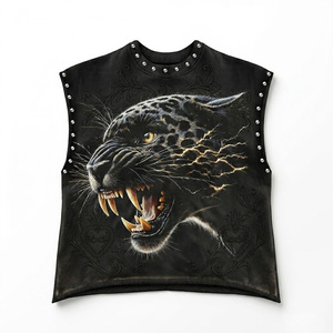 Débardeurs graphiques blanchis personnalisés pour femmes, vente en gros, débardeurs côtelés en coton sans manches, camisoles décontractées, hauts de fitness, streetwear d'été - Product Image 1