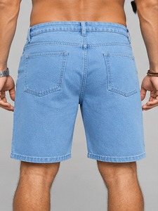 Shorts en jean pour homme, coupe classique moderne, tissu en coton doux, léger et respirant, shorts décontractés d'été pour les voyages et les activités de plein air - Product Image 4