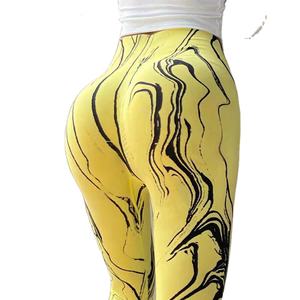 Leggings de yoga longs taille haute, couleur unie, anti-humidité, durables, en mélange de spandex, écologiques, extensibles dans les quatre sens, effet ventre plat et push-up - Product Image 1