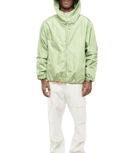 2025 Best Selling Customized Hooded 100% Polyester Lightweight Windbreaker Jackets Casual Fashion Color <b>Block</b> Windbreaker Jacket - Product Image 1