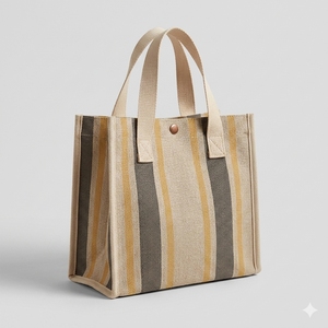 Sac fourre-tout en toile pour femme, sac à bandoulière, fermeture ouverte, doublure en coton, grande capacité pour le shopping, les voyages, la plage, l'usage quotidien - Product Image 5