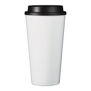 16oz Double Wall Insulated Coffee <b>Cup</b> with Leak Resistant Lid Custom Logo Available - Product Image 2