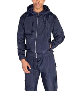 Chándal Ligero con Capucha para Hombre, Color Sólido, Manga Larga, Ropa Deportiva Informal de Otoño, Material de Poliéster con Bolsillos Laterales con Cremallera - Product Image 6