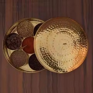 Trendy Metal Spice <b>Box</b> Decorative Lid High Quality Kitchen <b>Masala</b> Storage Organizer Best Quality Container - Product Image 6