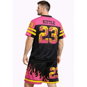 Conjunto de Camiseta y Pantalones Cortos de Fútbol Americano de la Mejor Calidad, Uniforme Deportivo Transpirable, Ropa de Equipo Personalizada para Entrenamientos y Partidos - Product Image 2