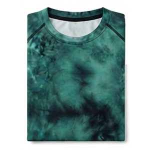 Camiseta Deportiva de Compresión de Manga Corta con Estampado Tie-Dye para Hombre, Cuello Redondo, Corte Ajustado, Secado Rápido, Tejido de Poliéster, Largo Regular - Product Image 5