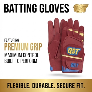 Gants de frappe de baseball personnalisés avec logo, poignet réglable, gants de frappe réglables avec grip antidérapant, gants de sport de baseball pour équipe - Product Image 2