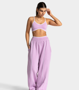 Pantalones Deportivos de Mujer Personalizados, de Cintura Media, Estilo Urbano, de Invierno, de Pierna Ancha, Transpirables, de Forro Polar, con Parte Inferior Recta - Product Image 3