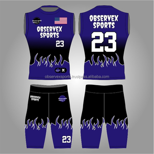 Uniformes de fútbol americano sin mangas sublimados por sublimación 7v7, uniformes de compresión personalizados con nombre de jugador 7on7, camiseta de compresión 7 contra 7 - Product Image 1