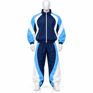Chándal Deportivo para Hombre en Negro y Rojo con Bloques de Color, Cierre Completo, Cuello Alto y Bolsillos Laterales, Ideal para Otoño - Product Image 5