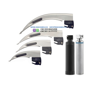 ROCKMED Green Fitting Reusable Electric Laryngoscope SEWARD MAC Blades Stainless Steel Fiber <b>Optic</b> ENT <b>Instruments</b> CE Certified - Product Image 3