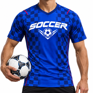 Maillot de football 100% polyester, maillot d'équipe de football, impression numérique personnalisée, service OEM, col mandarin, séchage rapide - Product Image 5
