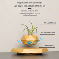 Décoration d'intérieur moderne et simple Pot de fleur flottant à lévitation magnétique rotatif Meilleur cadeau pour les amoureux des anniversaires de mariage Jardinières intelligentes