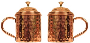 Accattivanti tazze in rame con tradizioni di benessere dalle antiche civiltà, ideali come regali di inaugurazione della casa. - Product Image 6