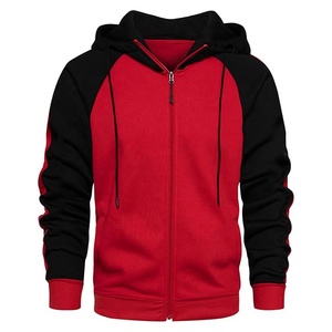 Sudadera con capucha térmica personalizada para hombre, 100% algodón de alto gramaje, con cremallera bidireccional, parche desgastado, estilo básico de invierno, mezcla de algodón - Product Image 3