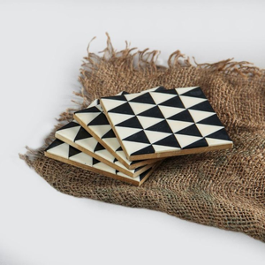 Luxury Top Quality Good Polished Handcrafted Natural Bone Inlay coaster for Hotel ,home and Restaurant From India. - Product Image 2