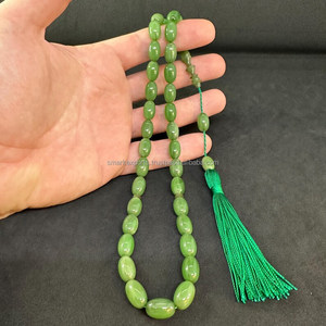 ลูกประคำสีเขียวทำด้วยมือทำจากเรซิน tasbih misbaha subha Mala Mala ของขวัญสำหรับ nambaz dhikr - Product Image 4