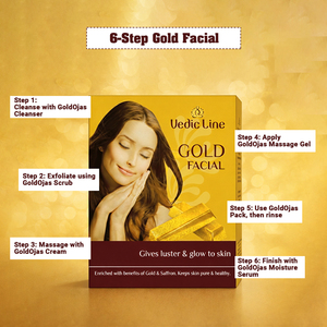 Kit Facial Gold Ojas de Calidad de Exportación para Aclarar la Piel y Obtener un Brillo Instantáneo, Cuidado Profesional de la Piel a un Precio Accesible - Product Image 4