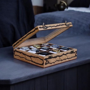 Wooden Watch Box for Men and Women 10-Slot Watch Storage & <b>Display</b> <b>Case</b> with Jewelry Organizer - Product Image 5