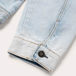 Veste en jean pour homme grande taille, 100% coton, avec logo personnalisé imprimé sur le devant, prix bas, haute qualité - Product Image 4