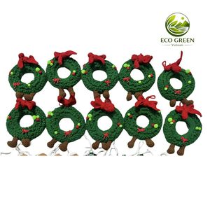 Llavero de Peluche de Ganchillo Navideño Hecho a Mano: Papá Noel, Reno, Muñeco de Nieve - Suave Juguete Decorativo y Regalo - Product Image 5